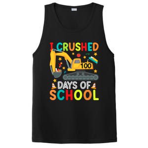 I Crushed 100 Days Of School Construction Excavator Gift PosiCharge Competitor Tank