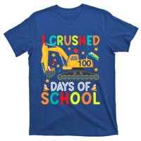 I Crushed 100 Days Of School Construction Excavator Gift T-Shirt