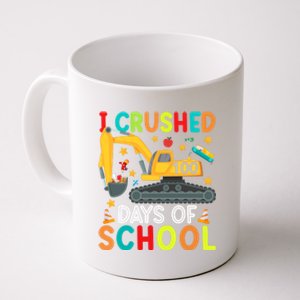 I Crushed 100 Days Of School Construction Excavator Gift Coffee Mug