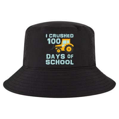 I Crushed 100 Days Of School Tractor Truck Lover Funny Gift Cool Comfort Performance Bucket Hat