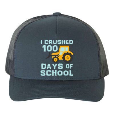 I Crushed 100 Days Of School Tractor Truck Lover Funny Gift Yupoong Adult 5-Panel Trucker Hat