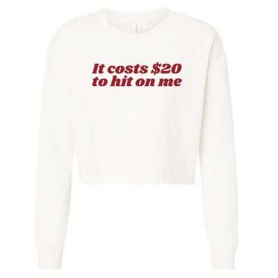 It Costs 20 To Hit On Me Cropped Pullover Crew