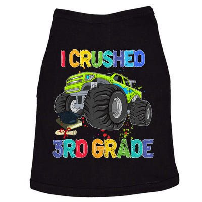 I Crushed 3rd Grade Funny Monster Truck Graduation Gifts Doggie Tank