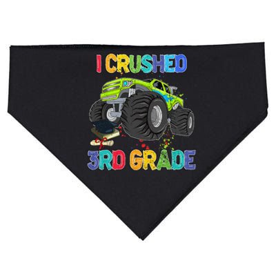 I Crushed 3rd Grade Funny Monster Truck Graduation Gifts USA-Made Doggie Bandana