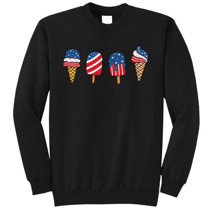 Ice Cream 4th Of July Cool Dessert Patriotic Sweatshirt