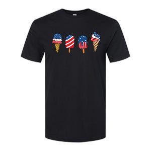 Ice Cream 4th Of July Cool Dessert Patriotic Softstyle CVC T-Shirt