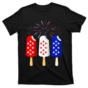 Ice Cream 4th Of July American Flag Patriotic T-Shirt