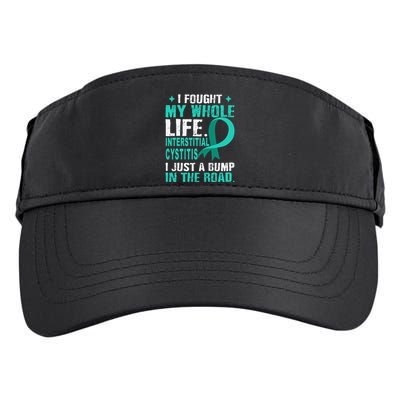 Interstitial Cystitis Awareness Teal Ribbon Support Family Adult Drive Performance Visor