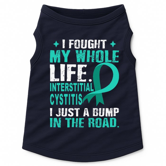 Interstitial Cystitis Awareness Teal Ribbon Support Family Doggie Tank
