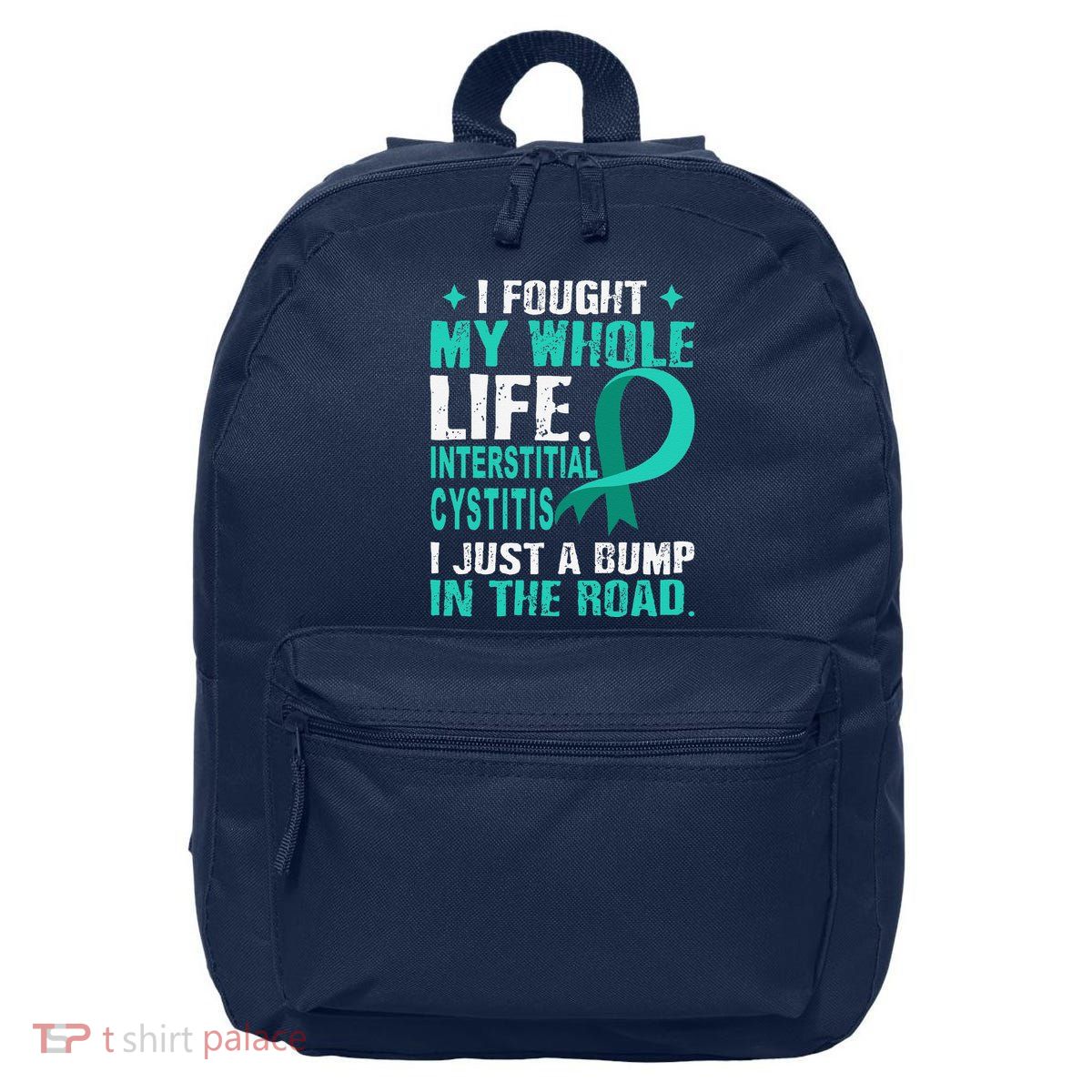Interstitial Cystitis Awareness Teal Ribbon Support Family 16 in Basic Backpack