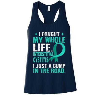 Interstitial Cystitis Awareness Teal Ribbon Support Family Womens Tank Top