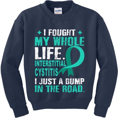 Interstitial Cystitis Awareness Teal Ribbon Support Family Kids Sweatshirt
