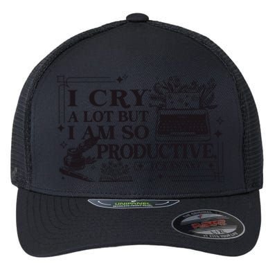 I Cry A Lot But I Am So Productive Ttpd Album Flexfit Unipanel Trucker Cap