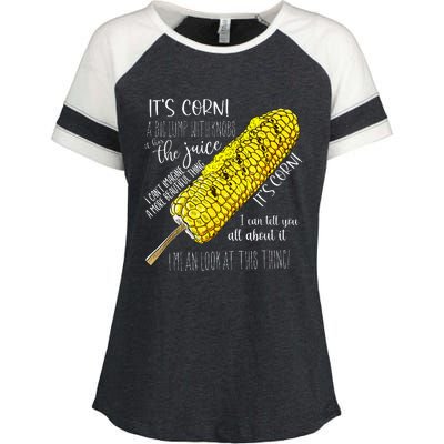 It’S Corn A Big Lump With Knobs It Has The Juice Enza Ladies Jersey Colorblock Tee