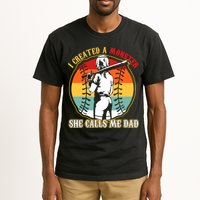 I Created A Monster She Call Me Dad Softball Baseball Lover Tall T-Shirt