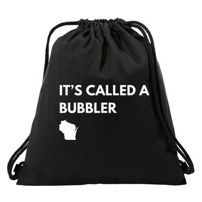 ItS Called A Bubbler Wisconsin Pride Design Drawstring Bag