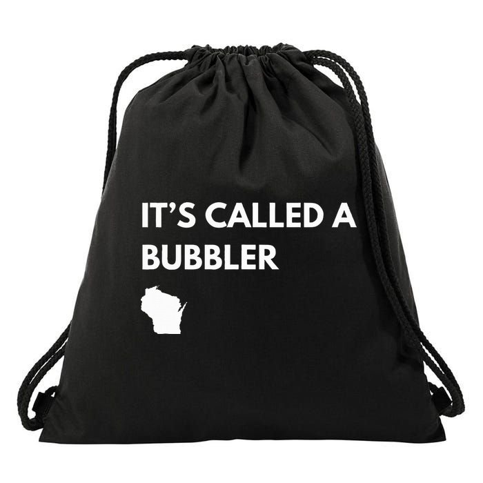 ItS Called A Bubbler Wisconsin Pride Design Drawstring Bag