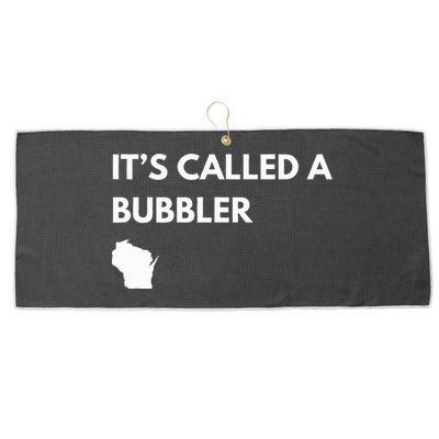 ItS Called A Bubbler Wisconsin Pride Design Large Microfiber Waffle Golf Towel