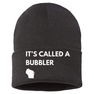 ItS Called A Bubbler Wisconsin Pride Design Sustainable Knit Beanie