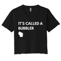ItS Called A Bubbler Wisconsin Pride Design Women's Crop Top Tee