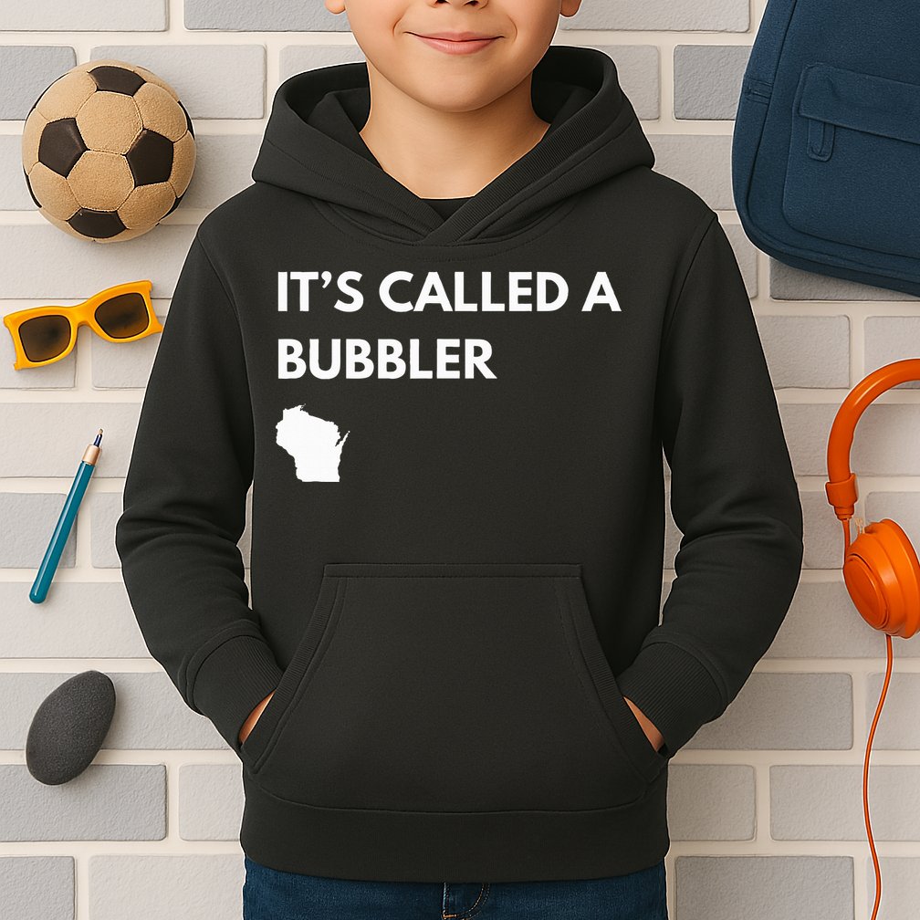 ItS Called A Bubbler Wisconsin Pride Design Kids Hoodie