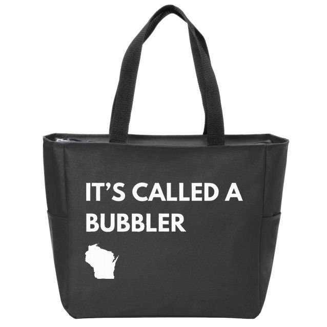 ItS Called A Bubbler Wisconsin Pride Design Zip Tote Bag