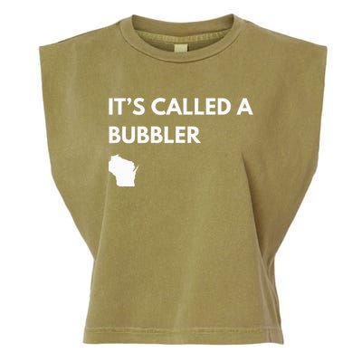 ItS Called A Bubbler Wisconsin Pride Design Garment-Dyed Women's Muscle Tee