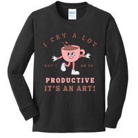 I Cry A Lot But I Am So Productive Taylor Lyrics Ttpd Kids Long Sleeve Shirt