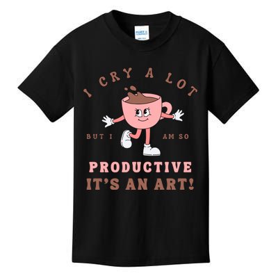 I Cry A Lot But I Am So Productive Taylor Lyrics Ttpd Kids T-Shirt