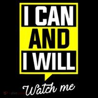 I Can And I Will Watch Me Motivational Inspirational Quote Baby Bodysuit