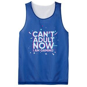 I Cant Adult Now I Am Gaming Gaming Instead Of Adult Gift Mesh Reversible Basketball Jersey Tank