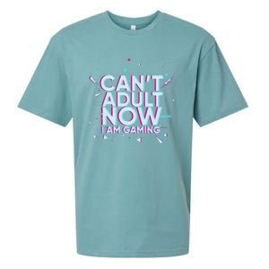 I Cant Adult Now I Am Gaming Gaming Instead Of Adult Gift Sueded Cloud Jersey T-Shirt