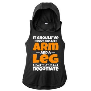 It Cost an Arm and a Leg - Funny Amputation Leg Amputee Ladies PosiCharge Tri-Blend Wicking Draft Hoodie Tank