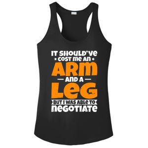 It Cost an Arm and a Leg - Funny Amputation Leg Amputee Ladies PosiCharge Competitor Racerback Tank