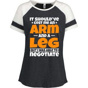 It Cost an Arm and a Leg - Funny Amputation Leg Amputee Enza Ladies Jersey Colorblock Tee