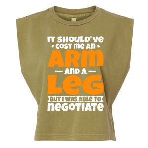 It Cost an Arm and a Leg - Funny Amputation Leg Amputee Garment-Dyed Women's Muscle Tee