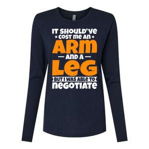 It Cost an Arm and a Leg - Funny Amputation Leg Amputee Womens Cotton Relaxed Long Sleeve T-Shirt