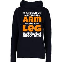 It Cost an Arm and a Leg - Funny Amputation Leg Amputee Womens Funnel Neck Pullover Hood