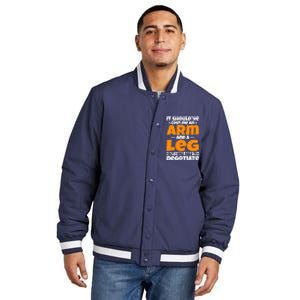 It Cost an Arm and a Leg - Funny Amputation Leg Amputee Insulated Varsity Jacket