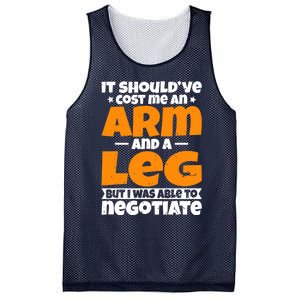 It Cost an Arm and a Leg - Funny Amputation Leg Amputee Mesh Reversible Basketball Jersey Tank