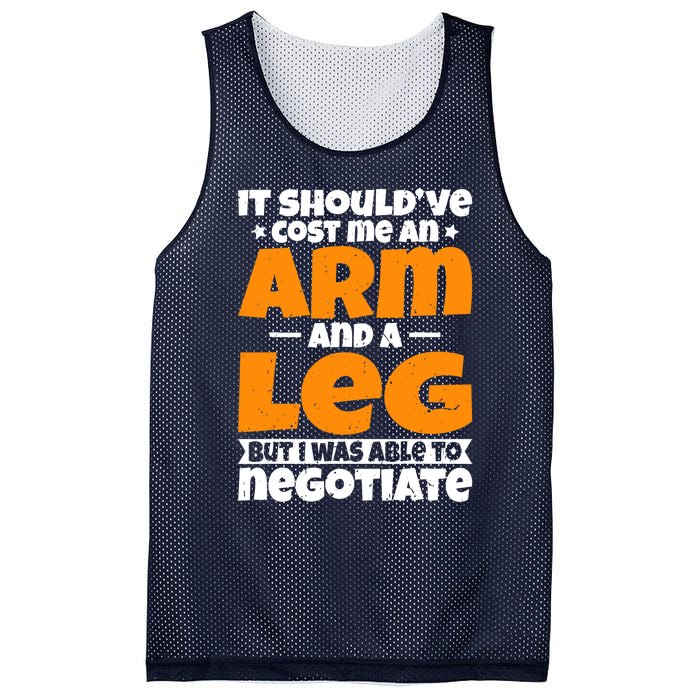 It Cost an Arm and a Leg - Funny Amputation Leg Amputee Mesh Reversible Basketball Jersey Tank