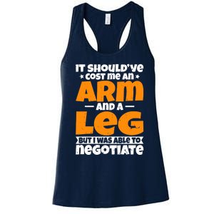 It Cost an Arm and a Leg - Funny Amputation Leg Amputee Women's Racerback Tank