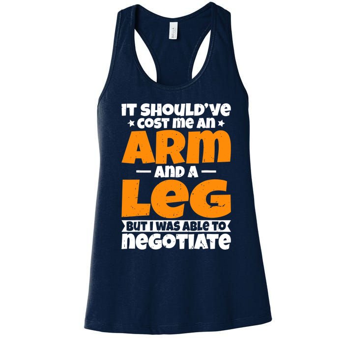 It Cost an Arm and a Leg - Funny Amputation Leg Amputee Women's Racerback Tank