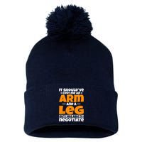 It Cost an Arm and a Leg - Funny Amputation Leg Amputee Pom Pom 12in Knit Beanie