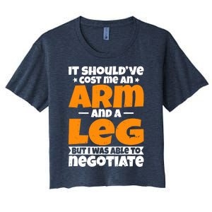 It Cost an Arm and a Leg - Funny Amputation Leg Amputee Women's Crop Top Tee