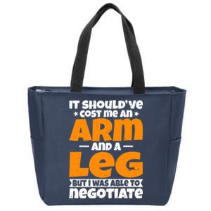 It Cost an Arm and a Leg - Funny Amputation Leg Amputee Zip Tote Bag