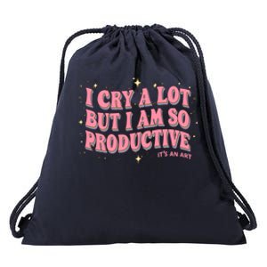 I Cry A Lot But I Am So Productive Its An Art Ttpd Taylor Lover Drawstring Bag