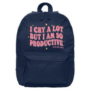 I Cry A Lot But I Am So Productive Its An Art Ttpd Taylor Lover 16 in Basic Backpack