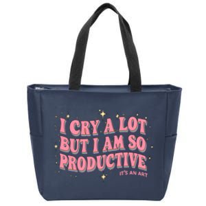 I Cry A Lot But I Am So Productive Its An Art Ttpd Taylor Lover Zip Tote Bag