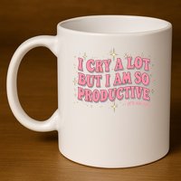 I Cry A Lot But I Am So Productive Its An Art Ttpd Taylor Lover 11oz C Handle Ceramic Mug